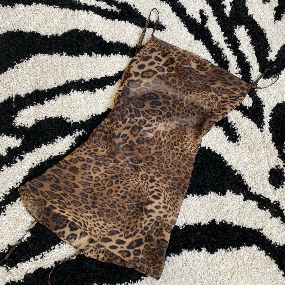 Mistress Rocks “All Out” Leopard Print Bias Cut Cowl Neck Dress